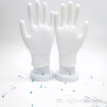 Hushållens säkerhetsskyddande arbetande vita nitrilhandskar